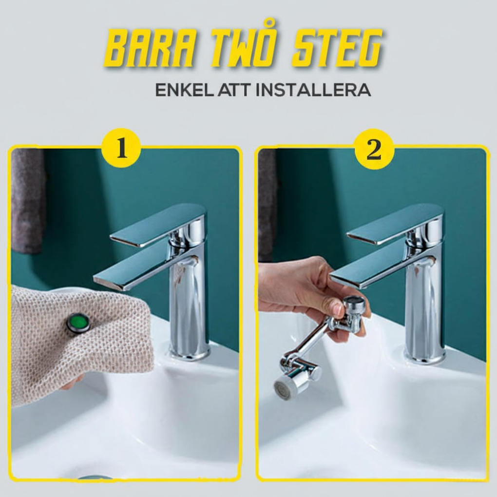 FlexTap™ Roterande Kranmunstycke – 1080° Justerbar