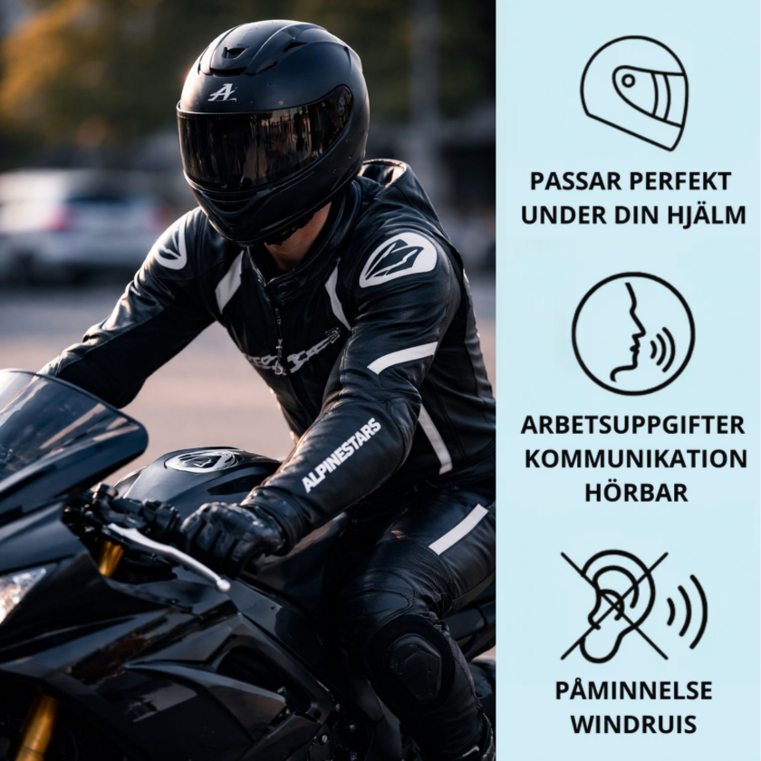 NoiseGuard™ Ljuddämpande öronproppar för motorcyklister 1+1 GRATIS