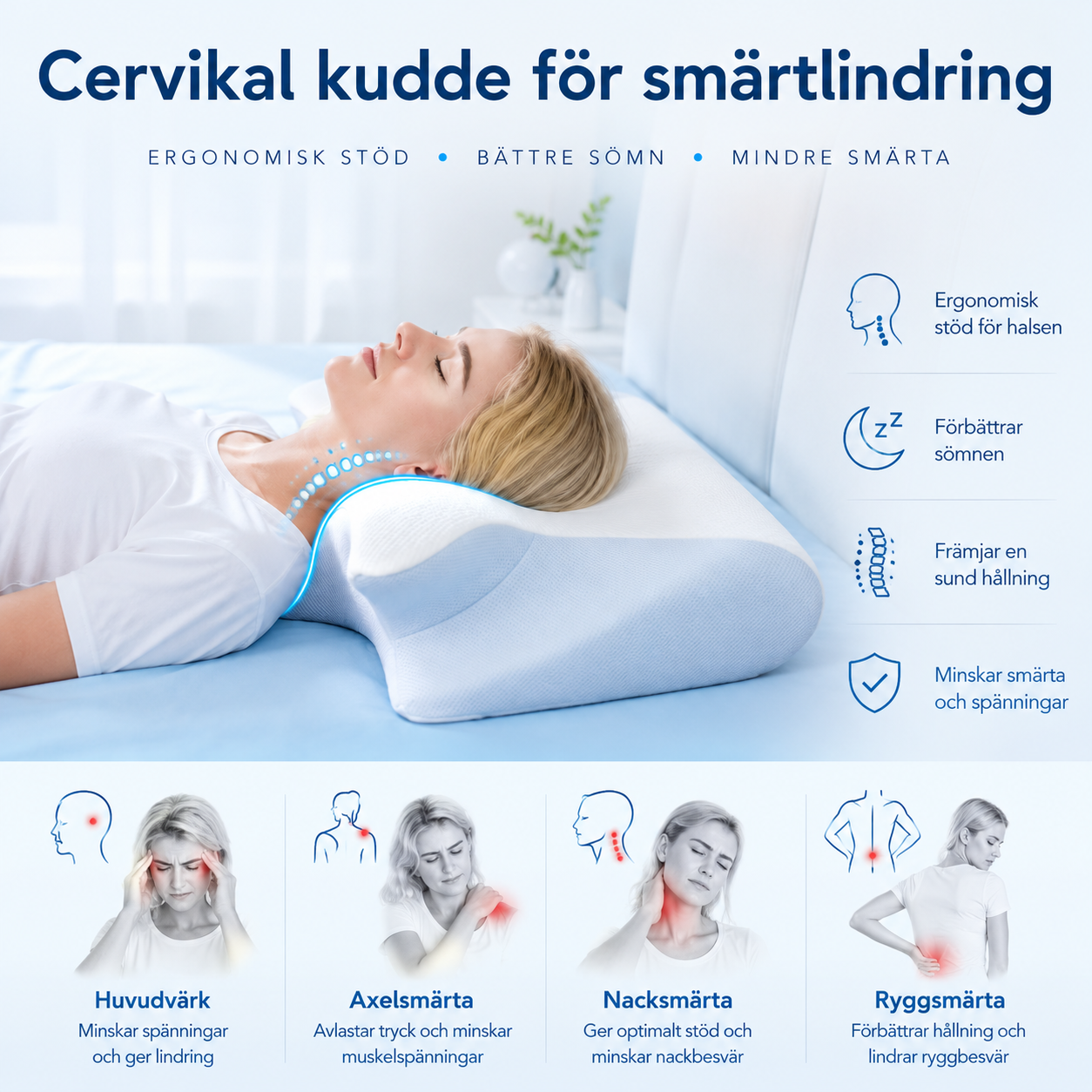 ErgoDream™ Ortopedisk kudde