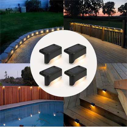 GlowStep™ – Automatisk Belysning för Trappa & Uteplats - 4-pack
