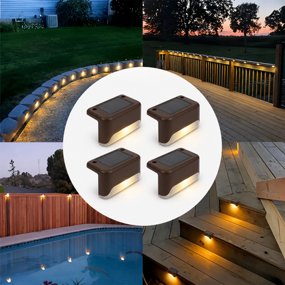 GlowStep™ – Automatisk Belysning för Trappa & Uteplats - 4-pack