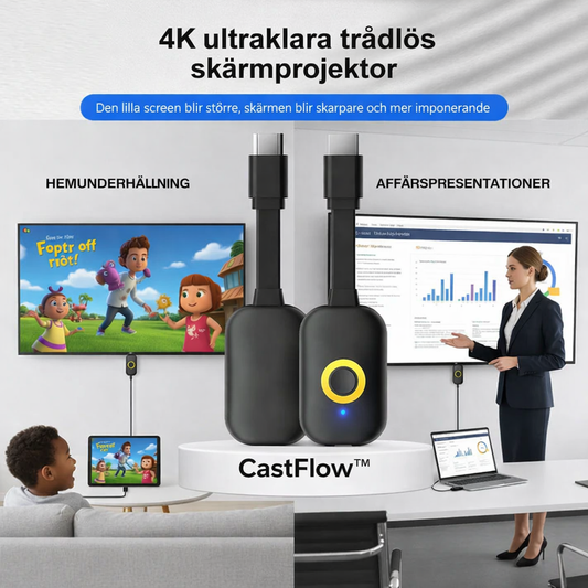 CastFlow™ – Plug & Play Skärmdelning Utan Krångel