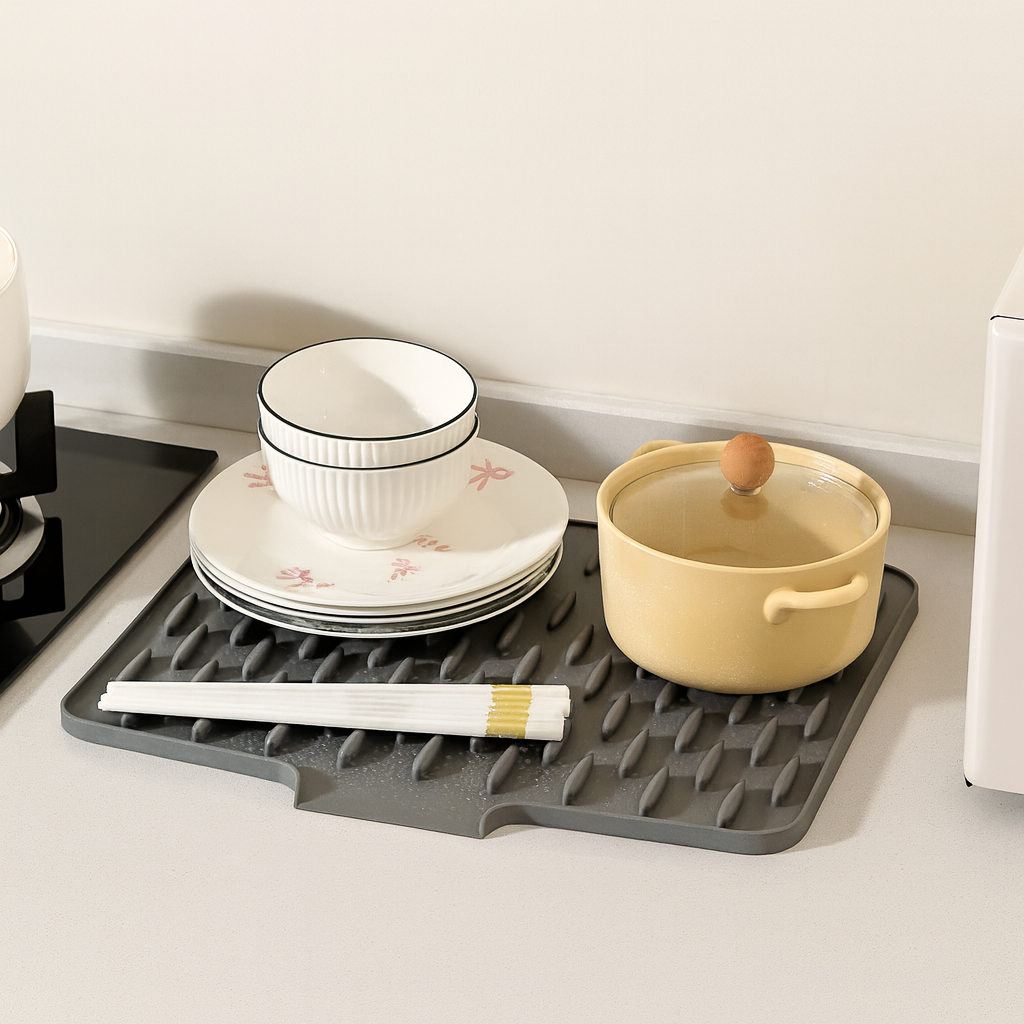 Norillo™ – Värmeskydd & Snabbavrinning – Silikon Diskmatta