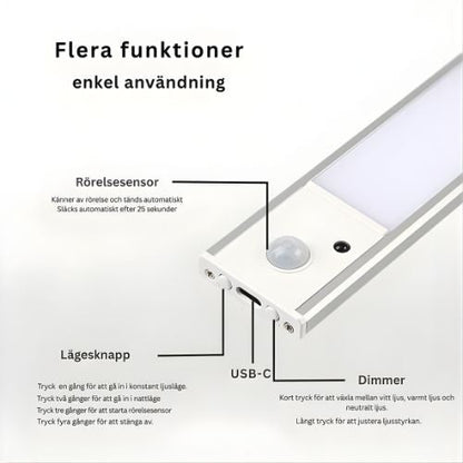 GlowSense™ Sensorlampa – 1+1 GRATIS – Se Var Du Går, Utan Att Tända Hela Rummet