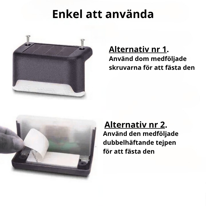GlowStep™ – Automatisk Belysning för Trappa & Uteplats - 4-pack