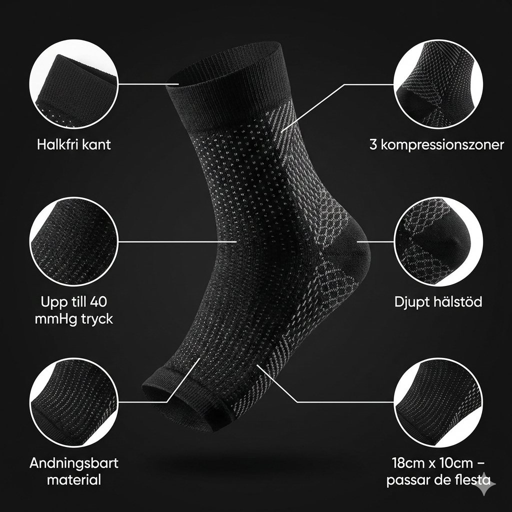 StepRelief™ Kompressionsstrumpa – Stöd & Komfort i Varje Steg