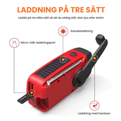 StormGuard™ Nödradio – Radio, Lampa & Krisberedskap i Ett