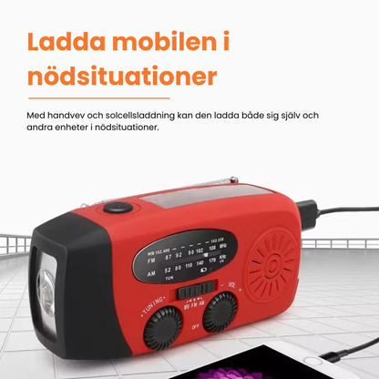 StormGuard™ Nödradio – Radio, Lampa & Krisberedskap i Ett
