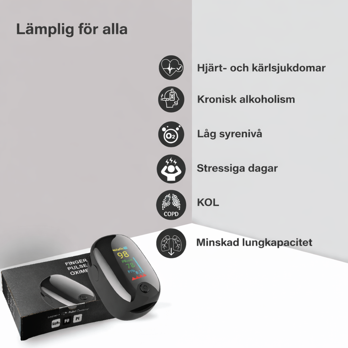 VitalSense™ – Mät Syrenivå & Puls på Sekunder