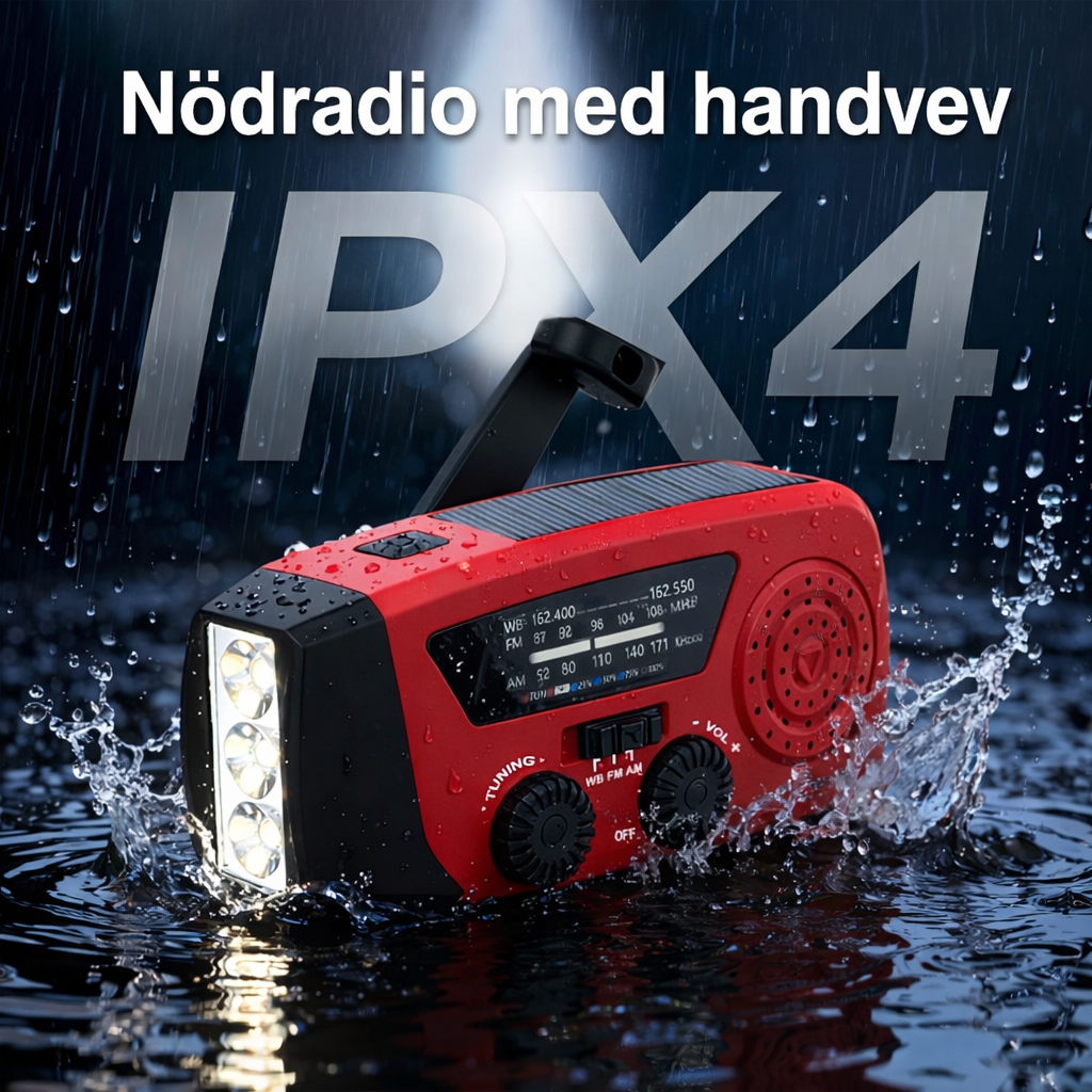 StormGuard™ Nödradio – Radio, Lampa & Krisberedskap i Ett