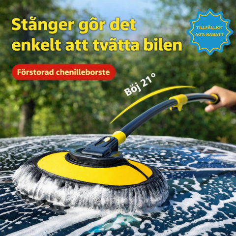 AquaSweep™ Tvättborste – Skinande Ren Bil Utan Repor - 40% RABATT