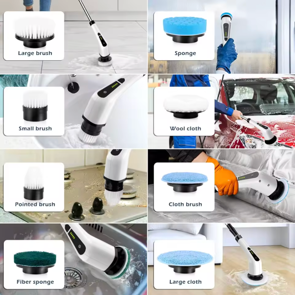 PowerScrub™ Elektrisk Rengöringsborste – Rengör Snabbare & Enklare