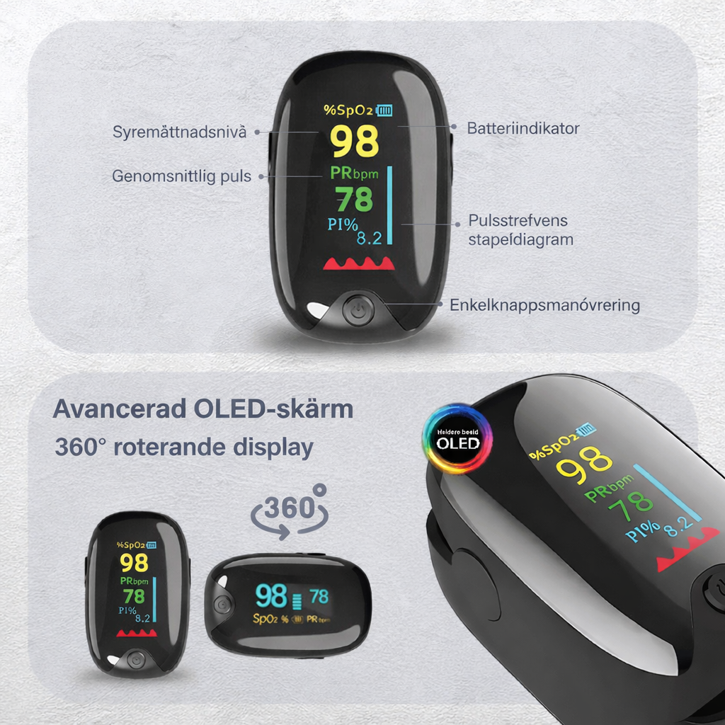 VitalSense™ – Mät Syrenivå & Puls på Sekunder