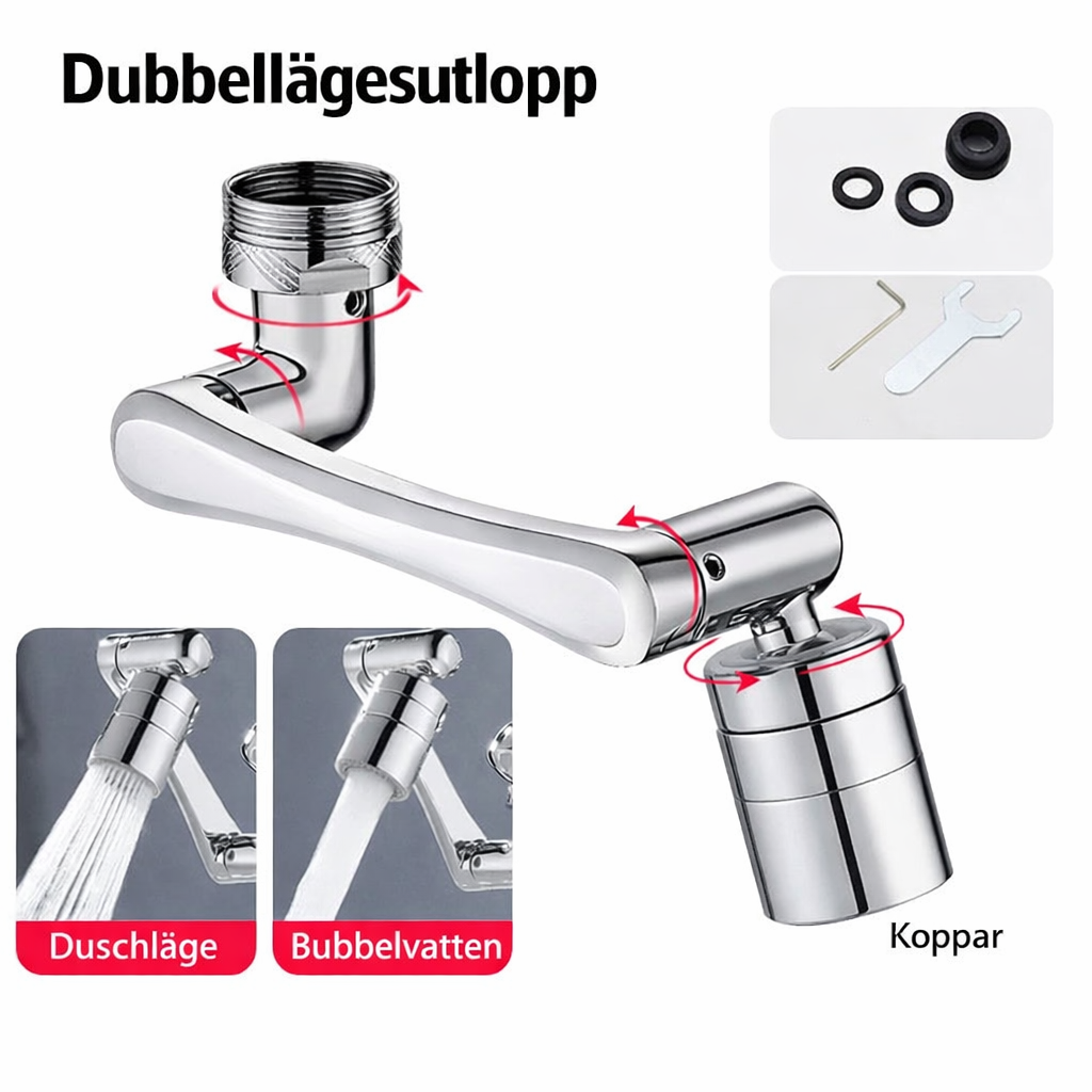 FlexTap™ Roterande Kranmunstycke – 1080° Justerbar