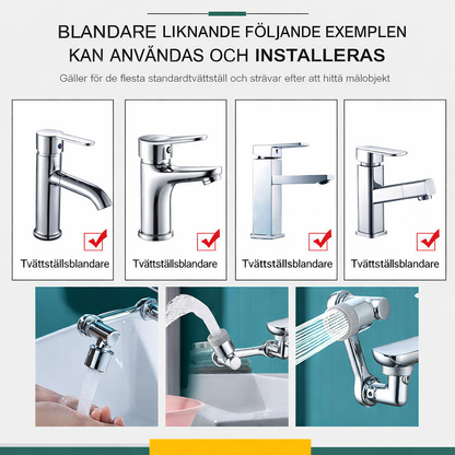 FlexTap™ Roterande Kranmunstycke – 1080° Justerbar