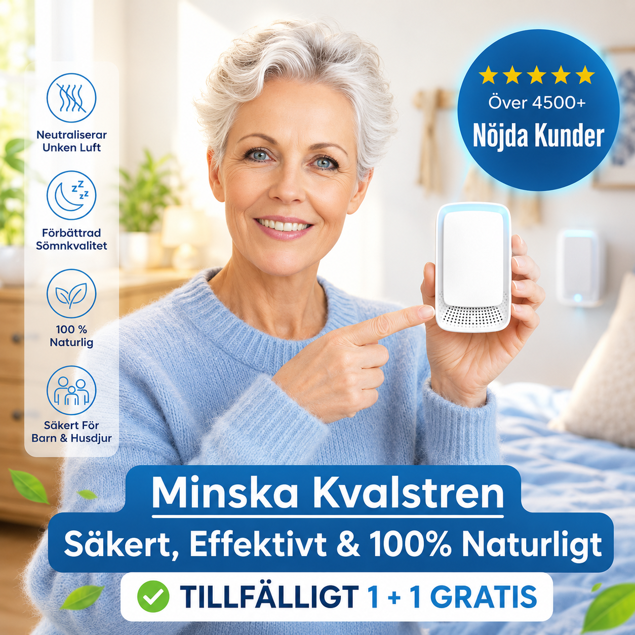 NordAura™ Luftförbättrare – 1+1 GRATIS - För Fräschare Luft i Hela Hemmet
